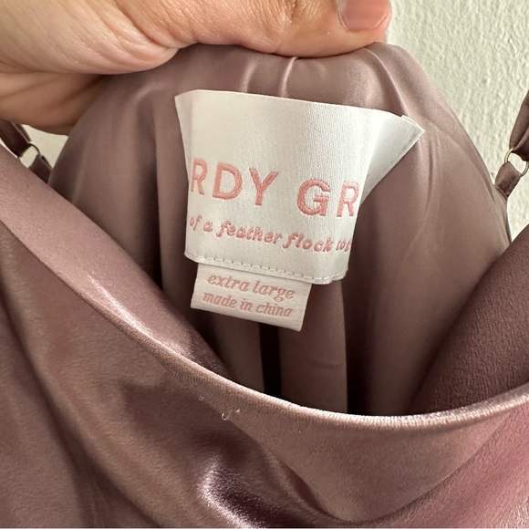 NWT Birdy Grey Lisa midi slip dress in satin dark mauve XL - Picture 4 of 13